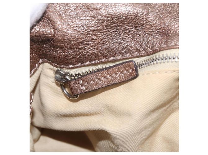 Chloé Chloe Paddington Hand Bag Leather Brown Silver - vista 25