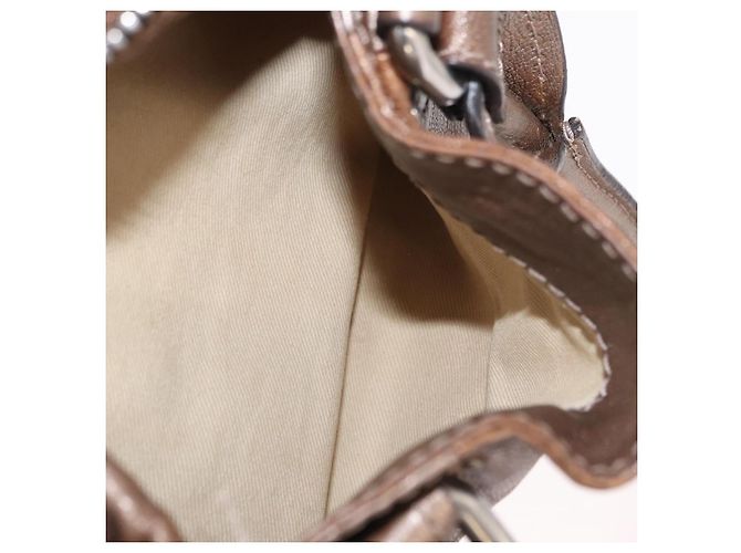 Chloé Chloe Paddington Hand Bag Leather Brown Silver - vista 27