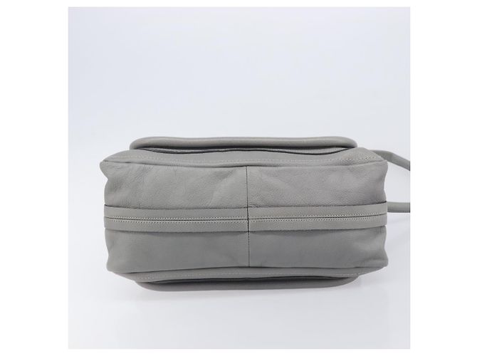 Chloé Chloe Paraty Hand Bag Leather 2way Gray Gold - vista 11