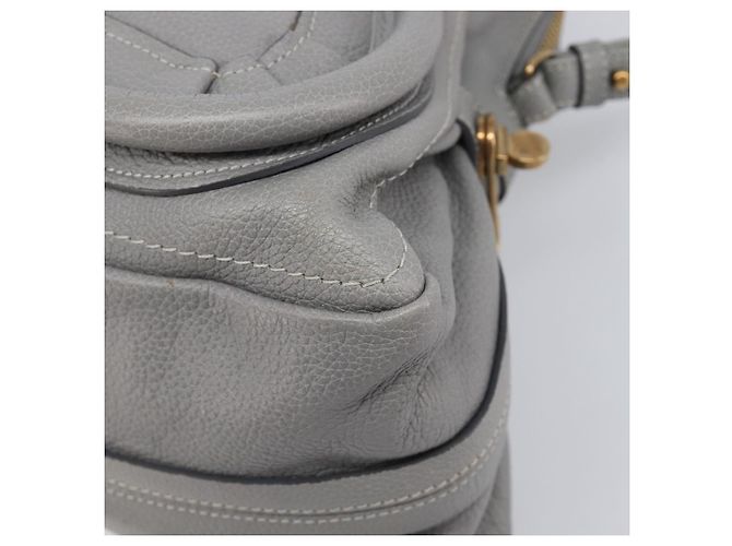 Chloé Chloe Paraty Hand Bag Leather 2way Gray Gold - vista 12