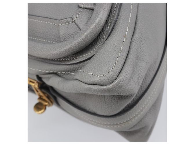 Chloé Chloe Paraty Hand Bag Leather 2way Gray Gold - vista 15