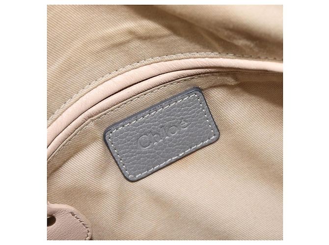 Chloé Chloe Paraty Hand Bag Leather 2way Gray Gold - vista 22
