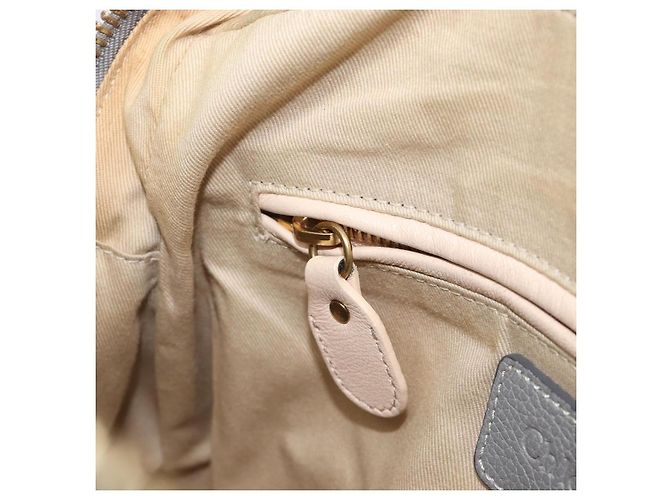 Chloé Chloe Paraty Hand Bag Leather 2way Gray Gold - vista 27