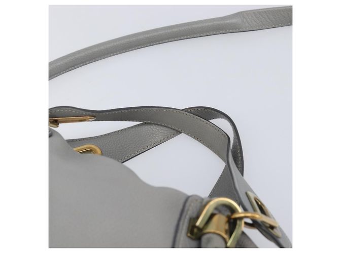 Chloé Chloe Paraty Hand Bag Leather 2way Gray Gold - vista 8