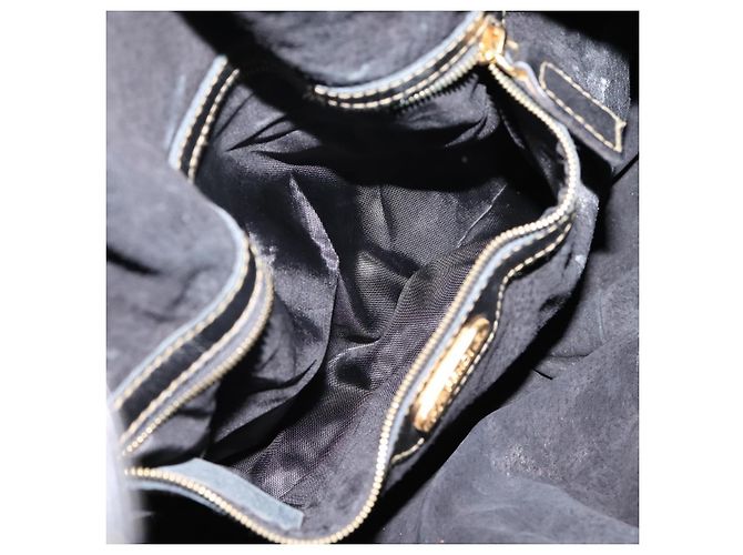 FENDI Bolsa de mão em couro preto e dourado - vista 21