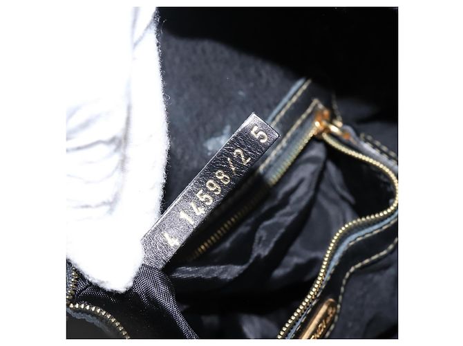FENDI Bolsa de mão em couro preto e dourado - vista 22