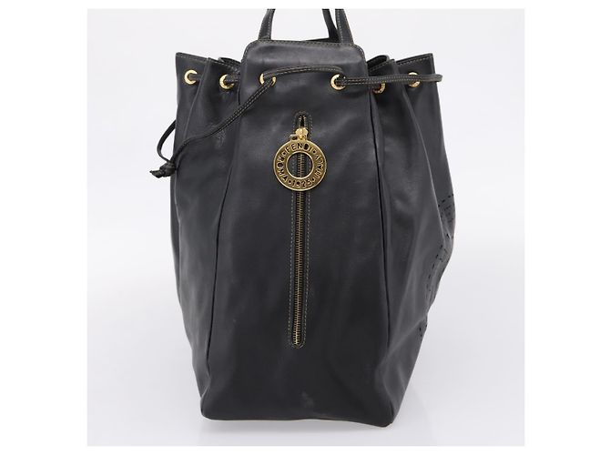 FENDI Bolsa de mão em couro preto e dourado - vista 4