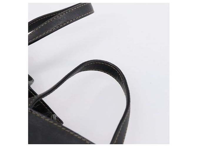 FENDI Bolsa de mão em couro preto e dourado - vista 8