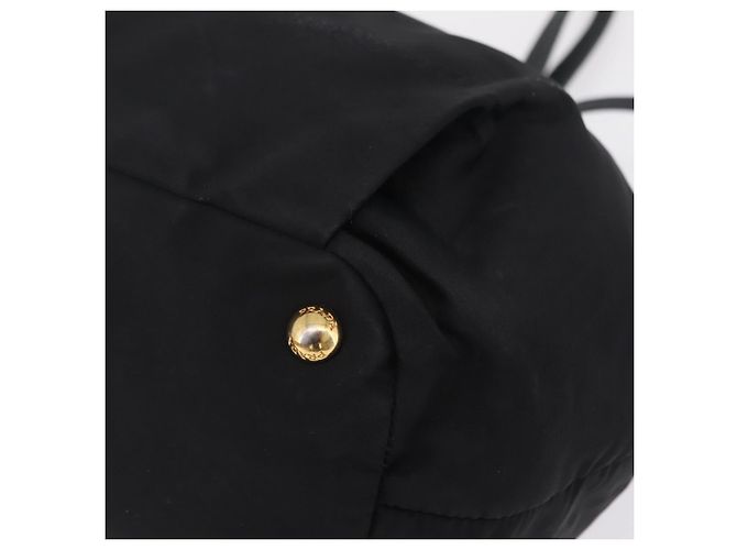 PRADA Tote Bag Nylon Black Gold - vista 11