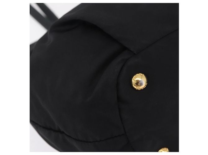 PRADA Tote Bag Nylon Black Gold - vista 12