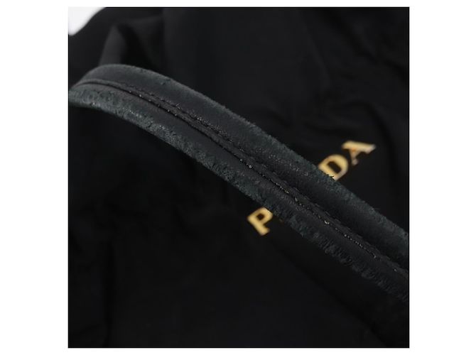 PRADA Tote Bag Nylon Black Gold - vista 17