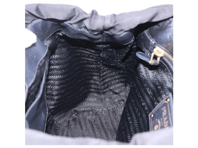 PRADA Tote Bag Nylon Black Gold - vista 21