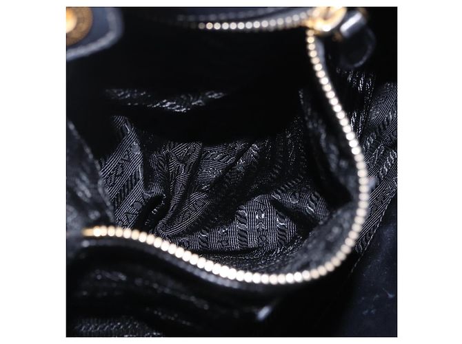 PRADA Tote Bag Nylon Black Gold - vista 23