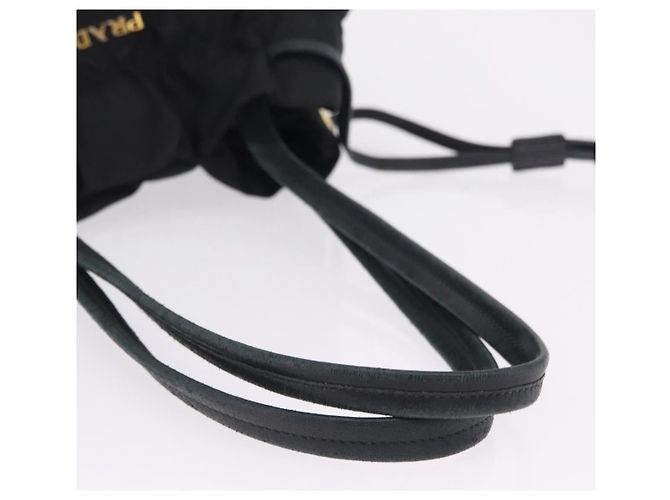 PRADA Tote Bag Nylon Black Gold - vista 7