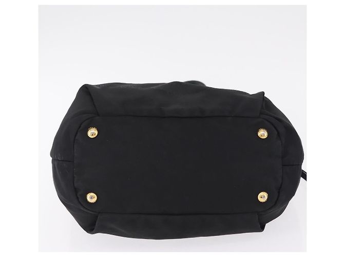 PRADA Tote Bag Nylon Black Gold - vista 9