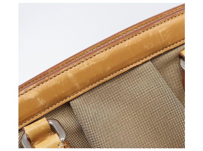 PRADA Sac à main Canvas Beige Silver - vue 18