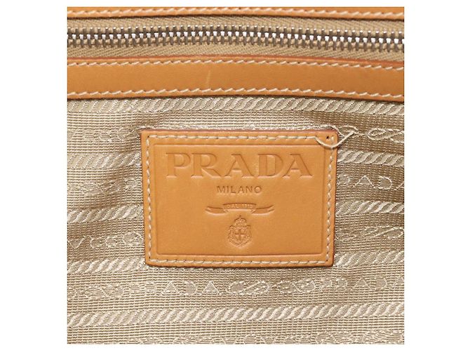 PRADA Sac à main Canvas Beige Silver - vue 19