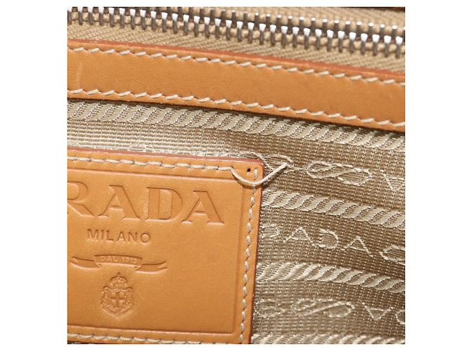 PRADA Sac à main Canvas Beige Silver - vue 20