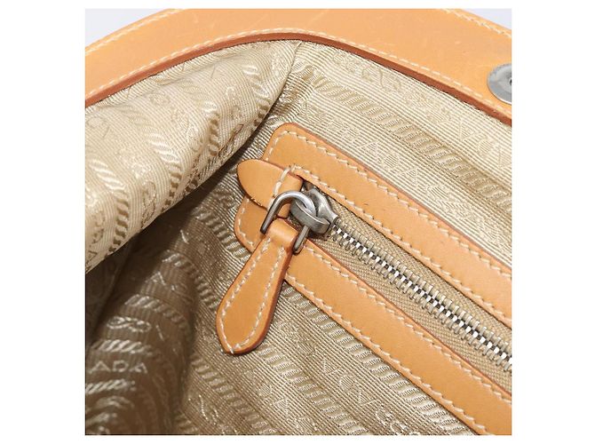 PRADA Sac à main Canvas Beige Silver - vue 24