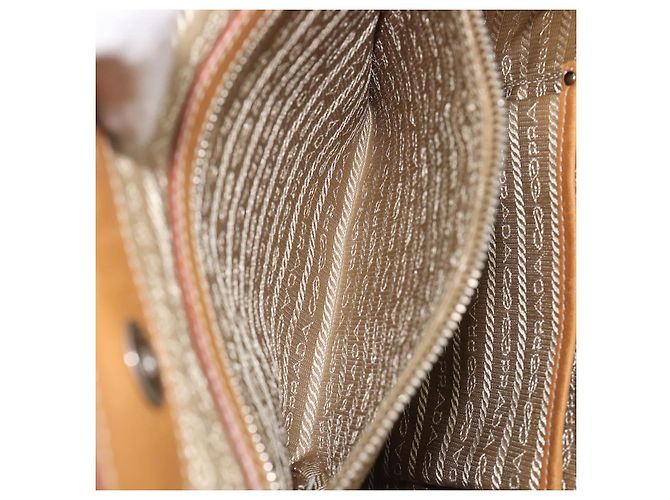 PRADA Sac à main Canvas Beige Silver - vue 25