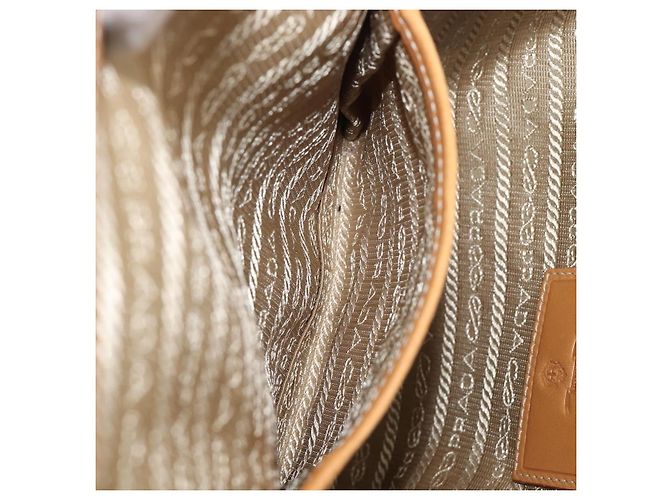 PRADA Sac à main Canvas Beige Silver - vue 26