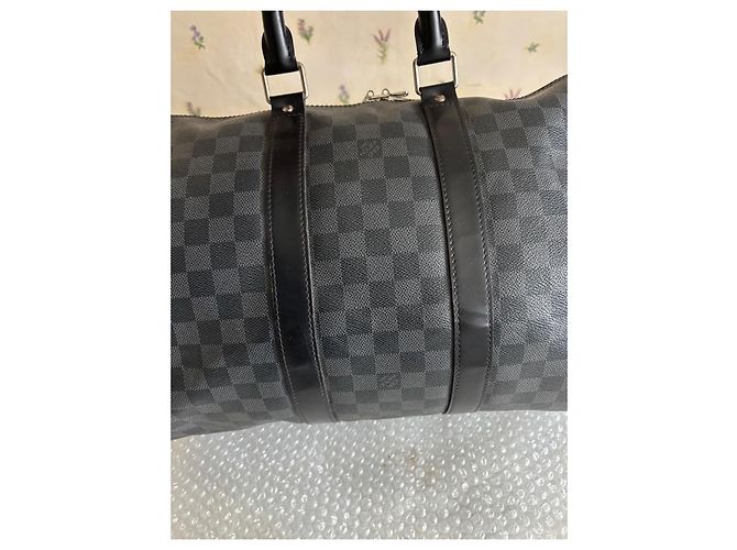 Louis Vuitton Keepall Damier Graphite travel bag - vista 6