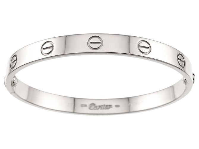 Bracciale Cartier Love in oro bianco 18K - vista 2