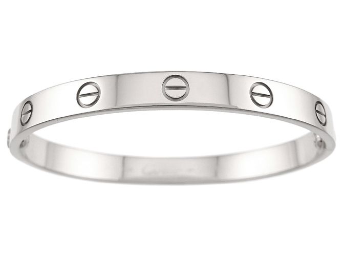 Bracciale Cartier Love Bangle in oro bianco 18K - vista 2