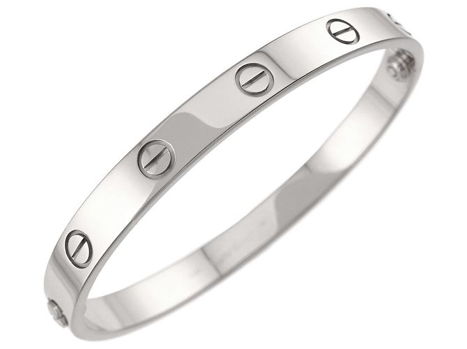 Bracciale Cartier Love Bangle in oro bianco 18K - vista 9