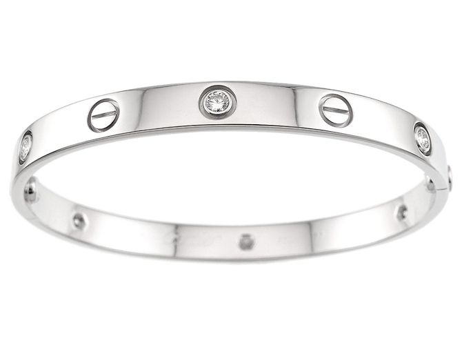 Bracciale Cartier Love in oro bianco - vista 2