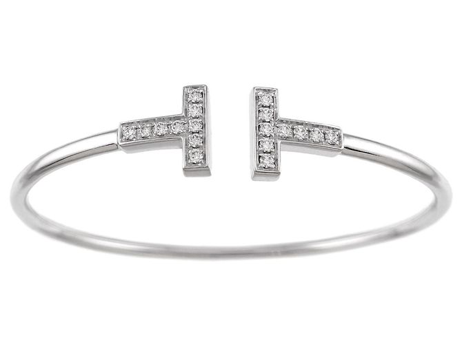 Autre Marque Bracelete Tiffany & Co. T Wire Diamantes - vue 2