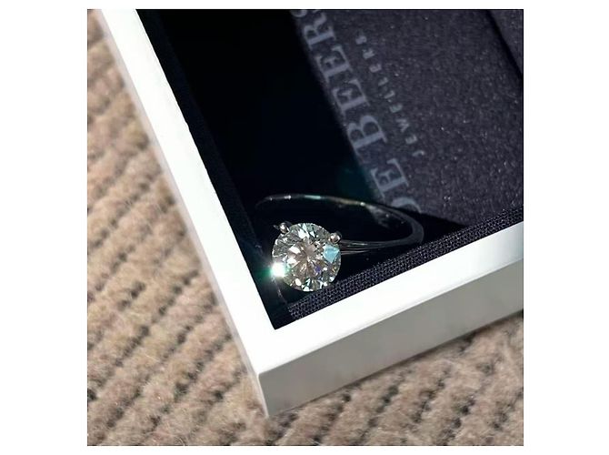 De Beers Solitär Diamantring 1 Karat - Ansicht 2