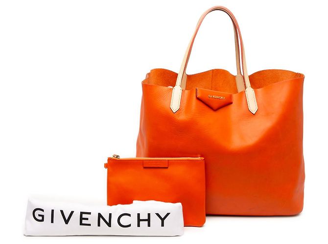 Borsa Tote Antigona Large in pelle arancione Givenchy - vista 6