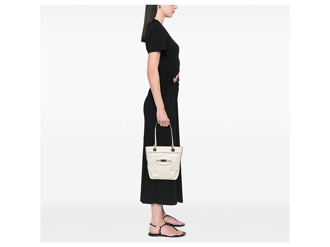 Gucci White Mini Guccissima Punch Tote Mini-Tasche - Ansicht 5