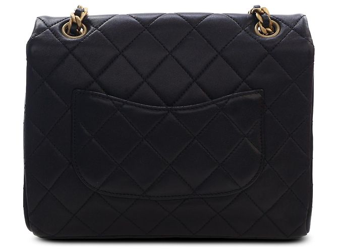 Chanel Black Quilted Lambskin Logo Letters Chanel Touch Chain Flap - view 2