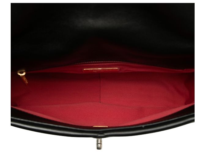 Chanel 19 Flap Large in pelle d'agnello nera - vista 4