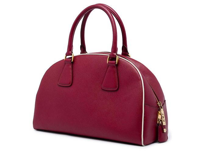 Sac à main Bowling Prada Red Saffiano Lux - vue 2
