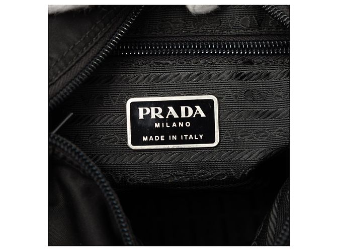 Bolsa Messenger Prada em Tessuto preta com fivela e zíper - vista 5