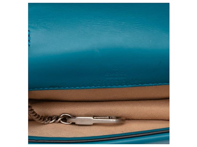 Gucci Mini Dionysus Crossbody in velluto blu - vista 4