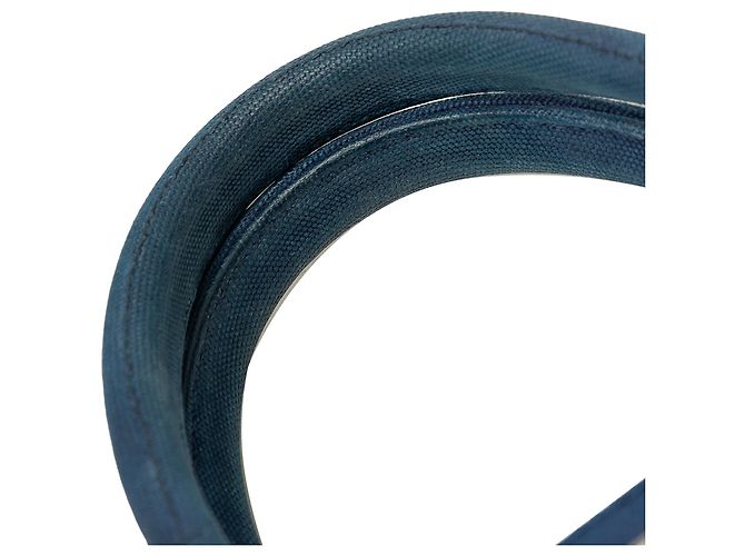 Prada Blue Small Canvas Canapa Satchel mit Ösen - Ansicht 8