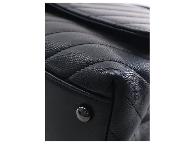 Chanel Black Small Chevron Caviar So Black Coco Top Handle Bag - Ansicht 12