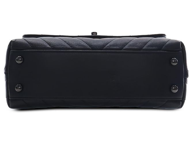 Chanel Black Small Chevron Caviar So Black Coco Top Handle Bag - Ansicht 3