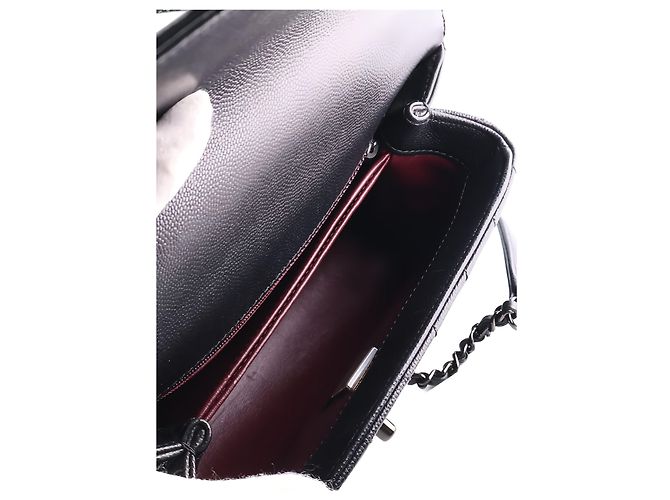 Chanel Black Small Chevron Caviar So Black Coco Top Handle Bag - Ansicht 4