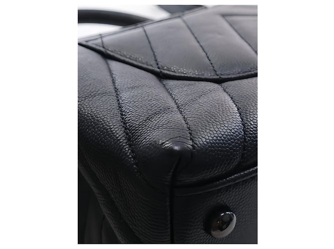 Chanel Black Small Chevron Caviar So Black Coco Top Handle Bag - Ansicht 7
