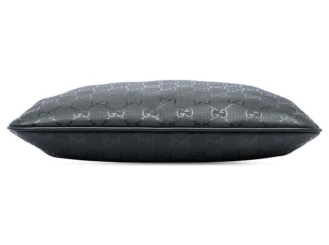 Gucci Borsa a Tracolla Nera Stampa GG - vista 3