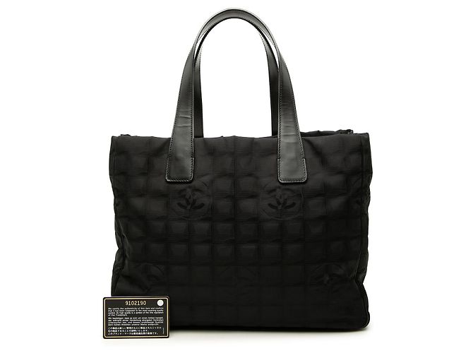 Bolso Tote Chanel Black New Travel Line Nylon - vista 7