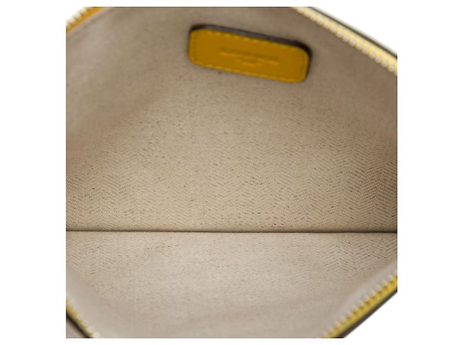 Pochette da polso LOEWE in pelle gialla con logo - vista 4