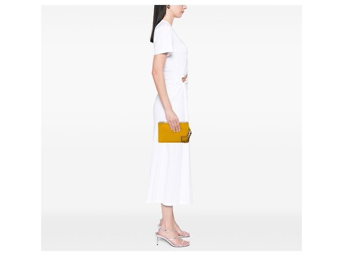 Pochette da polso LOEWE in pelle gialla con logo - vista 6
