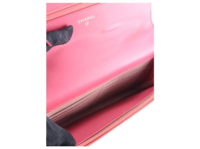 Chanel Pink Tweed Ombre 19 Wallet On Chain - vista 4