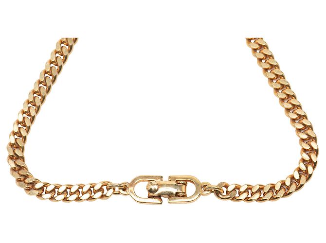 Bracciale a catena Dior Gold placcato oro con strass e logo CD - vista 4